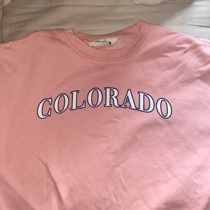 Vintage looking Pink Colorado sweatshirt